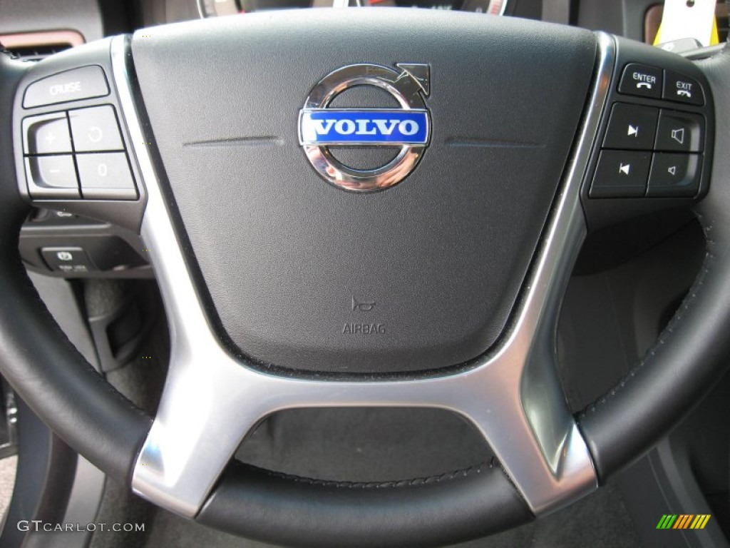 2011 Volvo S80 3.2 Anthracite Black Steering Wheel Photo #60230977
