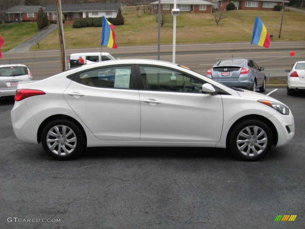 2011 Elantra GLS - Pearl White / Beige photo #5