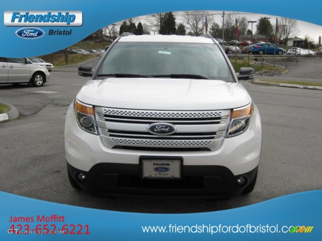 2012 Explorer XLT 4WD - White Platinum Tri-Coat / Medium Light Stone photo #3