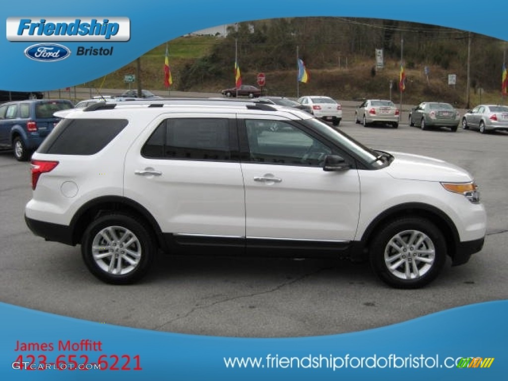 2012 Explorer XLT 4WD - White Platinum Tri-Coat / Medium Light Stone photo #5