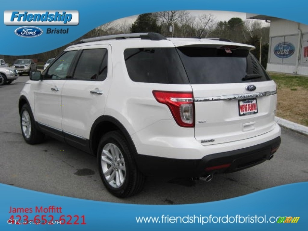 2012 Explorer XLT 4WD - White Platinum Tri-Coat / Medium Light Stone photo #8