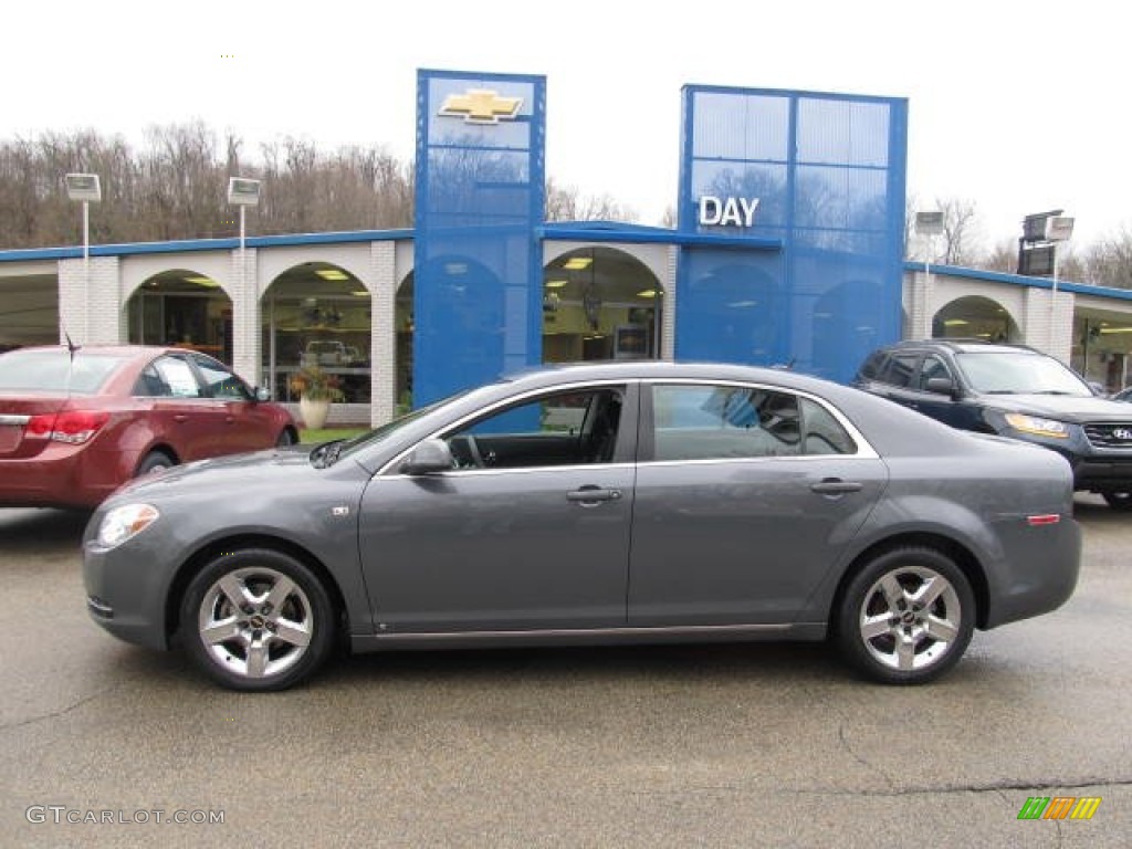 2008 Malibu LT Sedan - Dark Gray Metallic / Titanium Gray photo #2