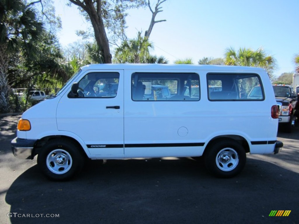 Bright White 2002 Dodge Ram Van 1500 Passenger Exterior Photo #60235518