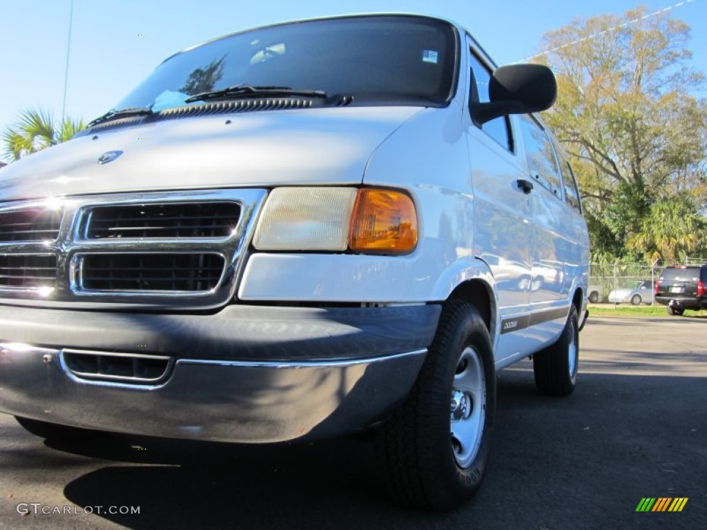 2002 Ram Van 1500 Passenger - Bright White / Dark Slate Gray photo #10