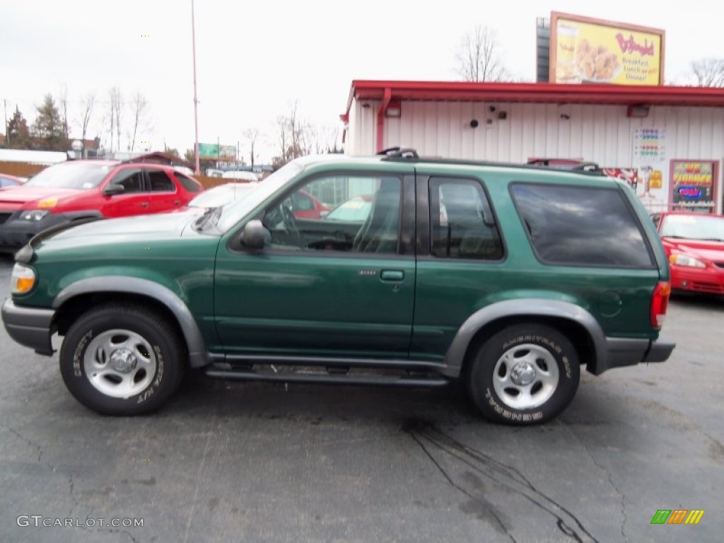 2000 Explorer Sport 4x4 - Tropic Green Metallic / Medium Prairie Tan photo #4