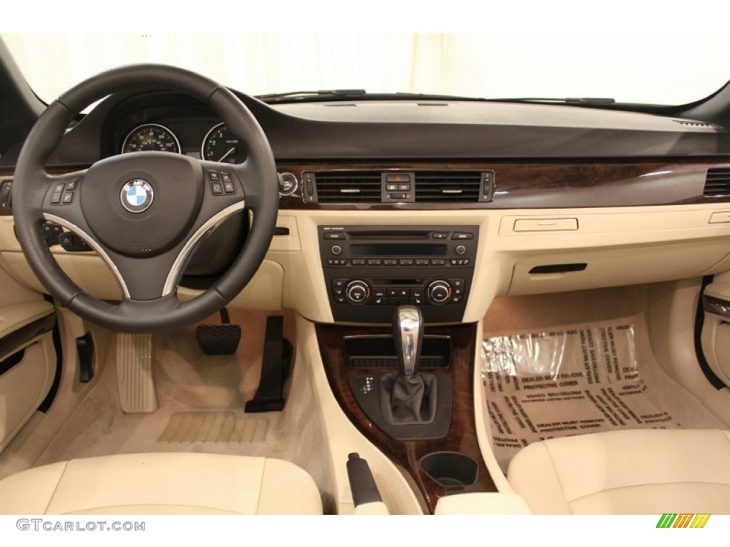 2010 BMW 3 Series 328i Convertible Cream Beige Dashboard Photo #60238366