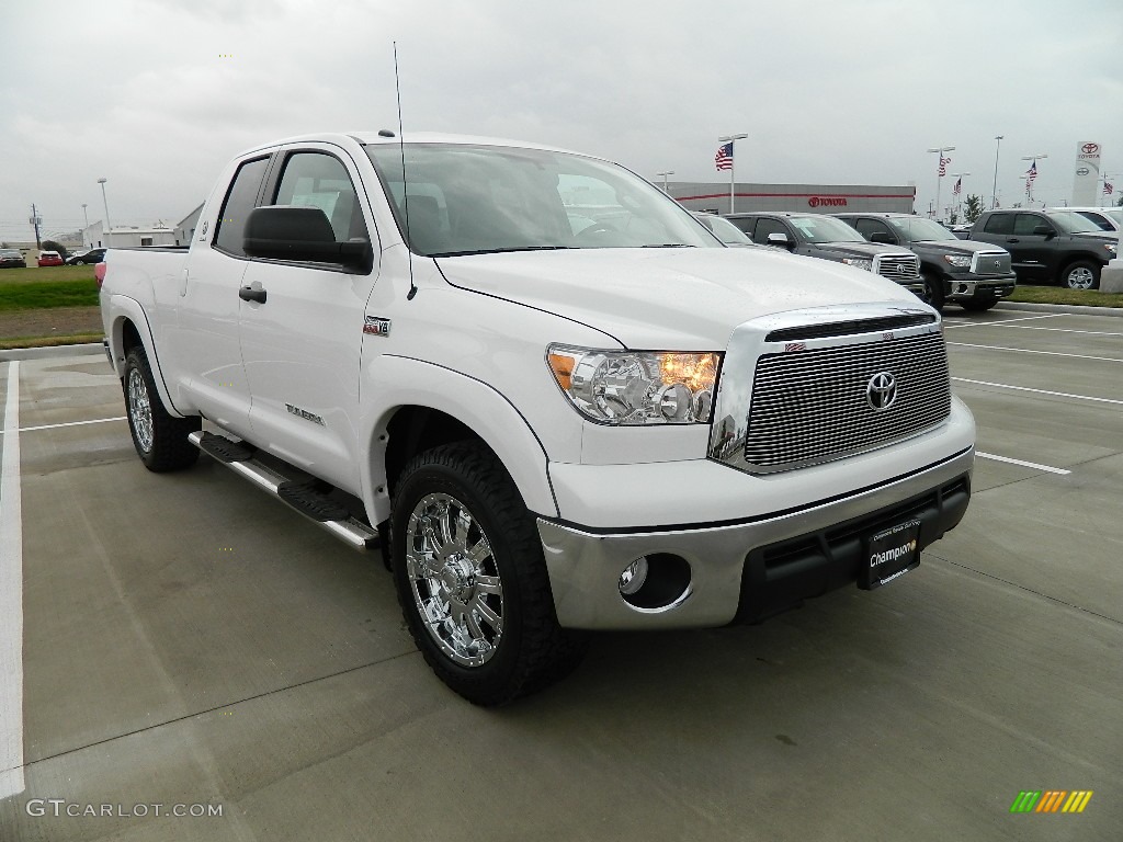 2012 Tundra Texas Edition Double Cab 4x4 - Super White / Sand Beige photo #3