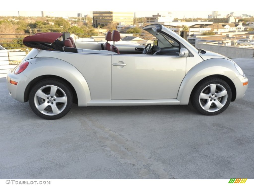 2009 New Beetle 2.5 Blush Edition Convertible - White Gold Metallic / Blush Red Leather photo #6