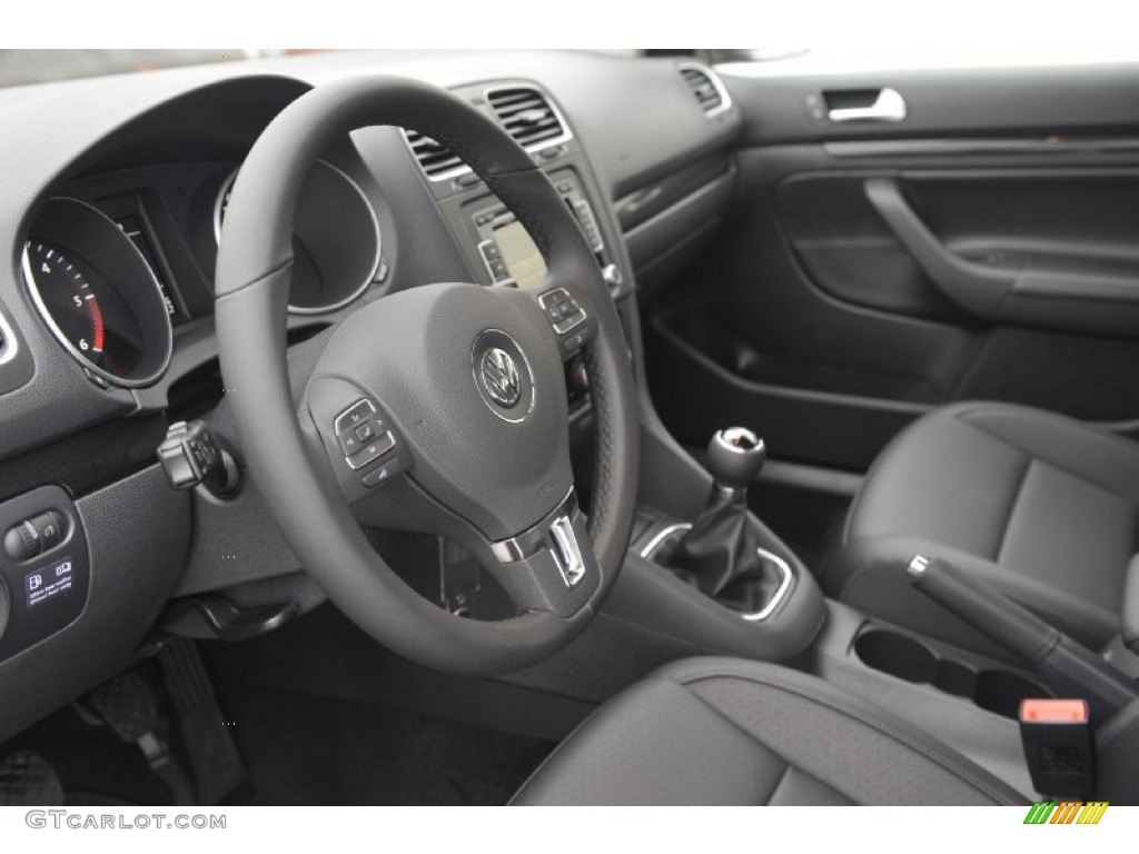 Titan Black Interior 2012 Volkswagen Jetta TDI SportWagen Photo #60242755