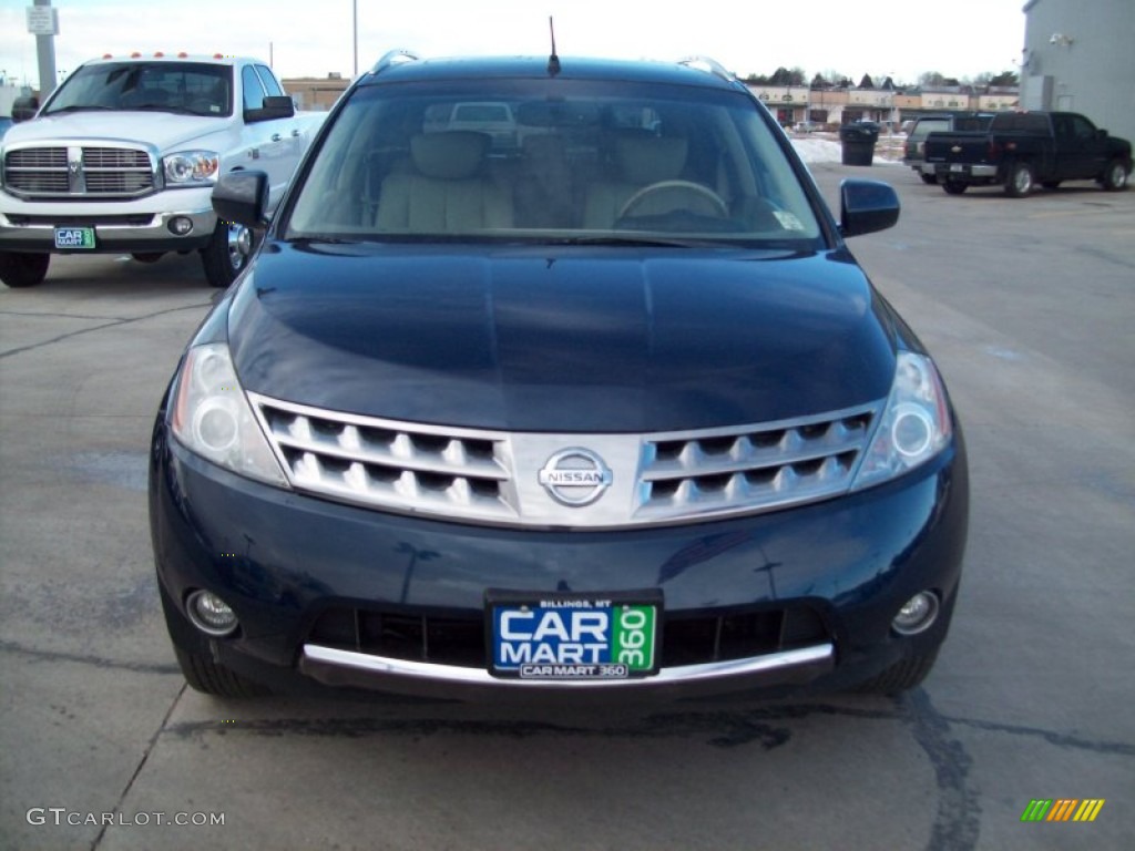 2007 Murano S AWD - Midnight Blue Pearl / Cafe Latte photo #2