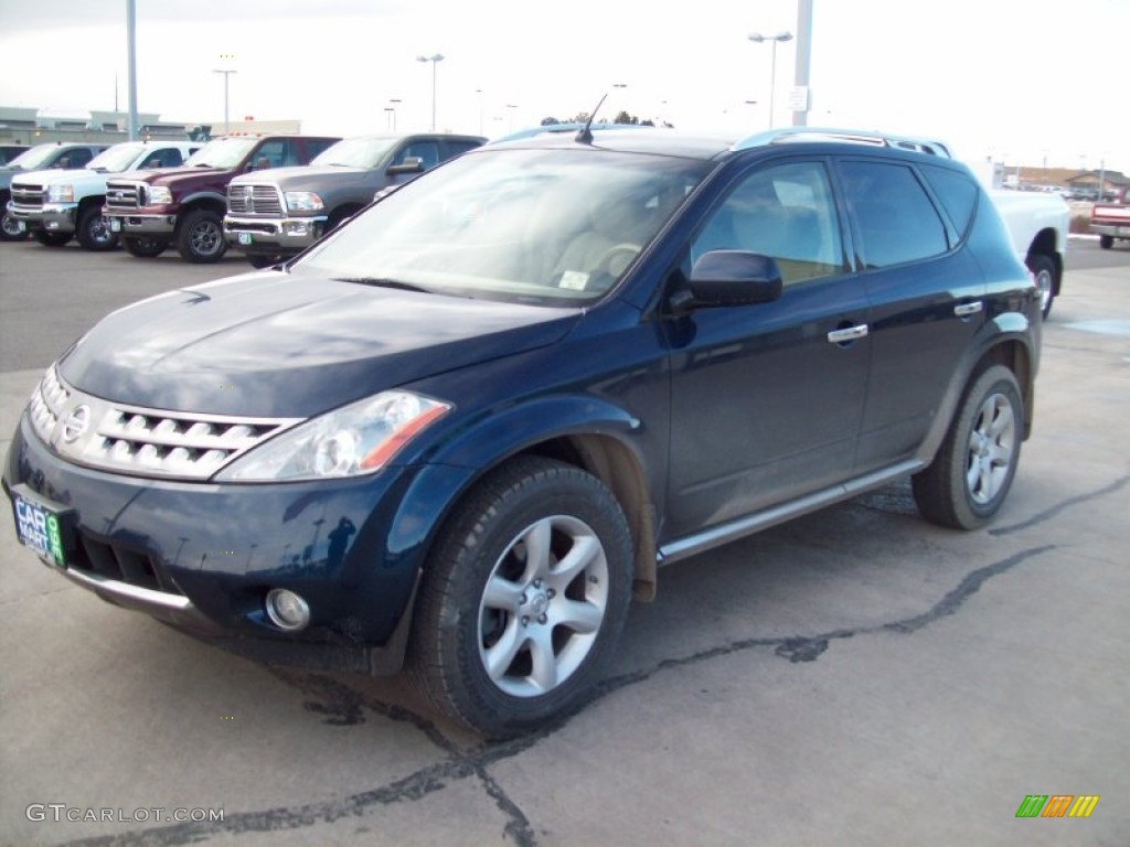 2007 Murano S AWD - Midnight Blue Pearl / Cafe Latte photo #5