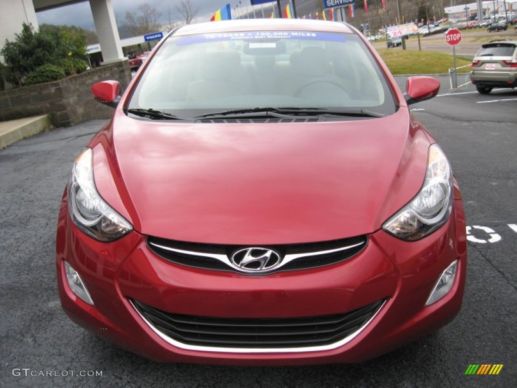 2012 Elantra GLS - Red Allure / Beige photo #3