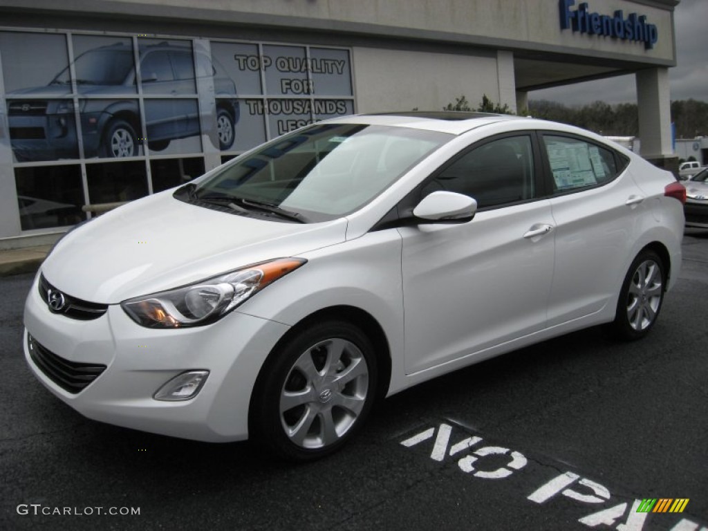 2012 Elantra Limited - Shimmering White / Black photo #2