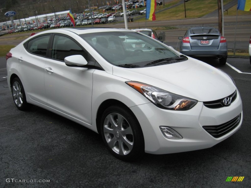2012 Elantra Limited - Shimmering White / Black photo #4
