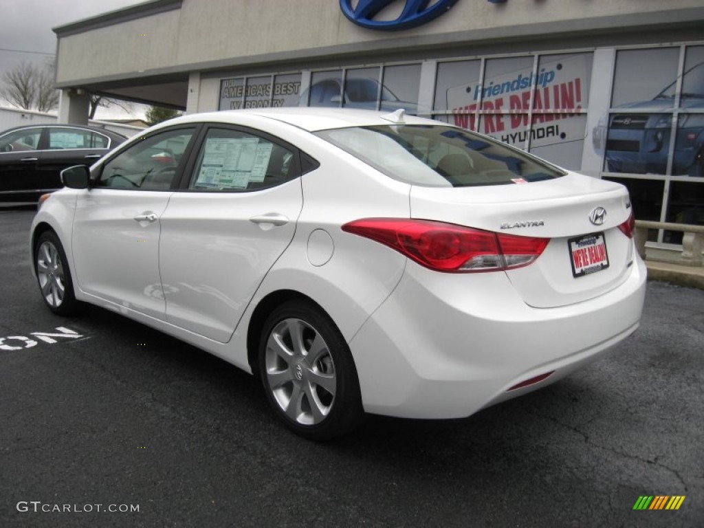 2012 Elantra Limited - Shimmering White / Black photo #8