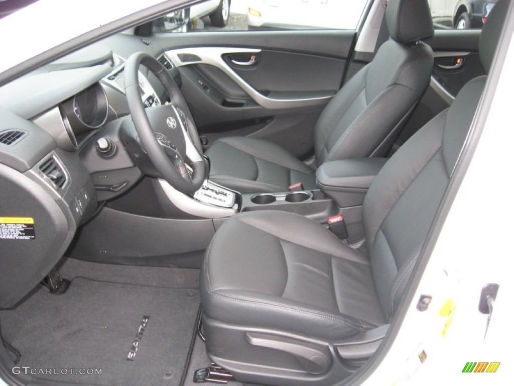 2012 Elantra Limited - Shimmering White / Black photo #12