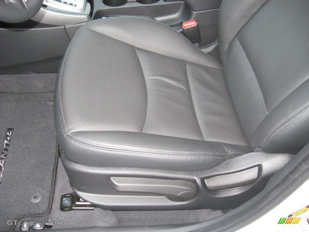 2012 Elantra Limited - Shimmering White / Black photo #13