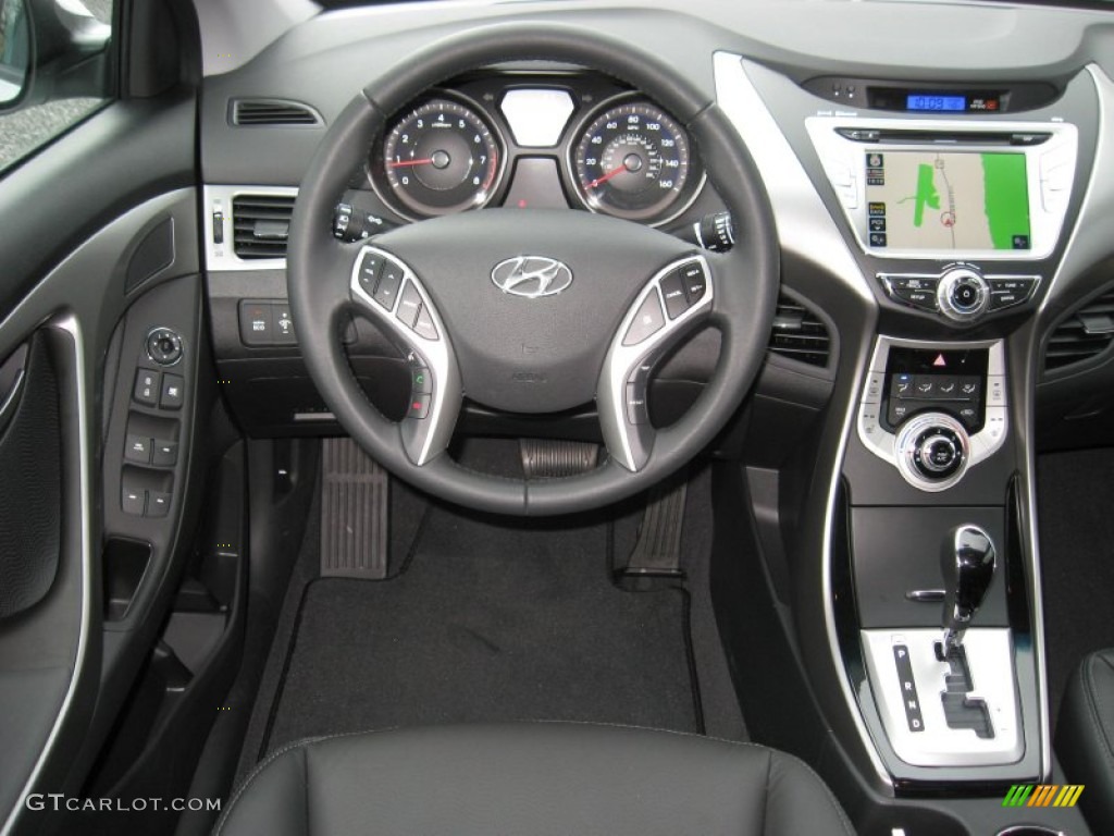 2012 Elantra Limited - Shimmering White / Black photo #21