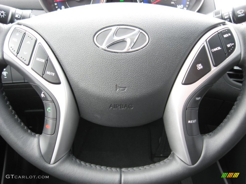 2012 Elantra Limited - Shimmering White / Black photo #26