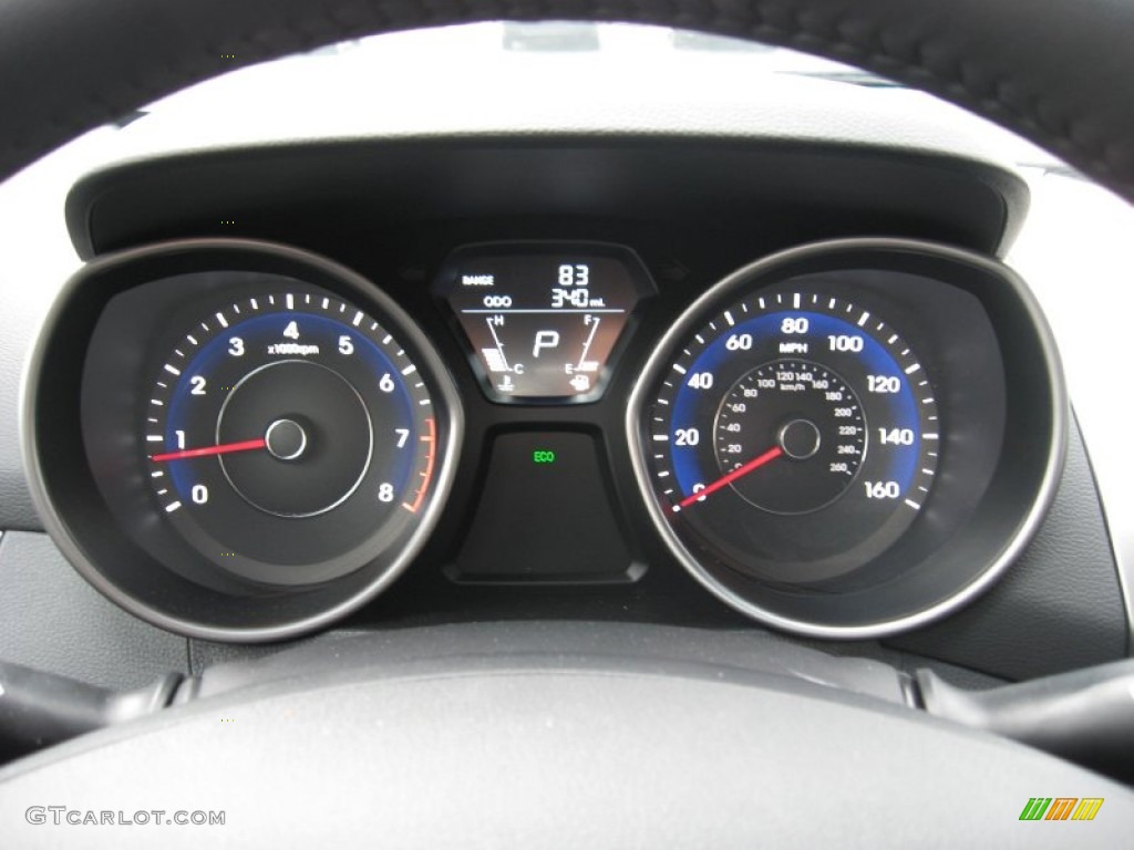 2012 Elantra Limited - Shimmering White / Black photo #27