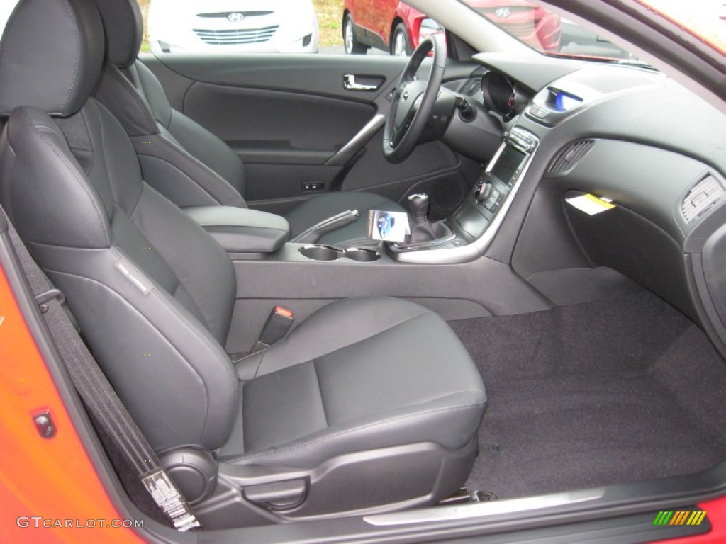 Black Leather Interior 2012 Hyundai Genesis Coupe 3.8 Track Photo #60247020