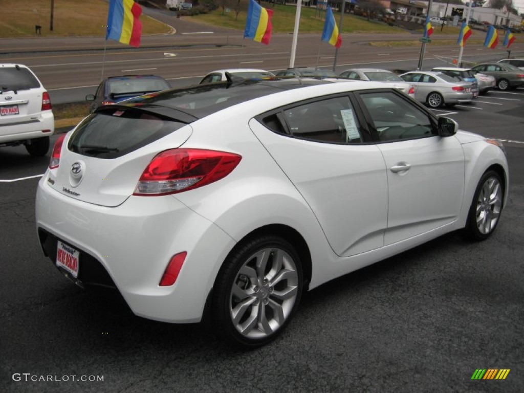 2012 Veloster  - Century White / Black/Red photo #6