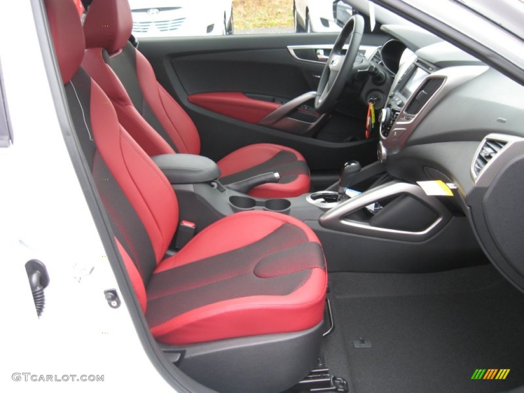 Black/Red Interior 2012 Hyundai Veloster Standard Veloster Model Photo #60247271