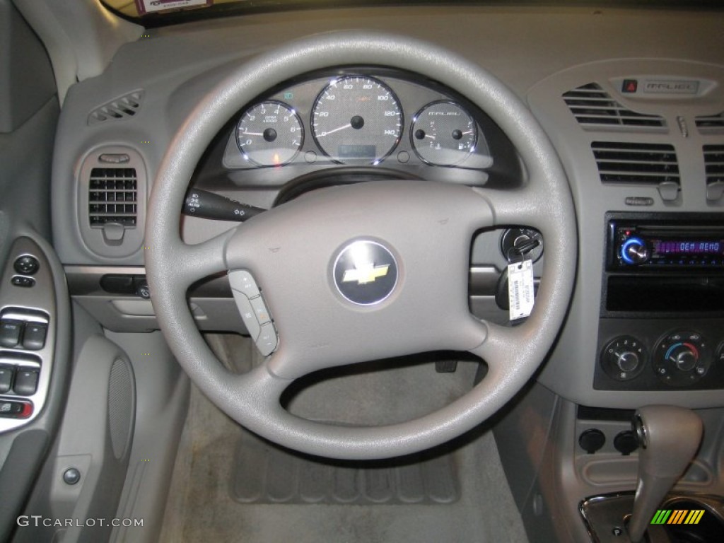 2006 Chevrolet Malibu LS Sedan Titanium Gray Steering Wheel Photo #60247889