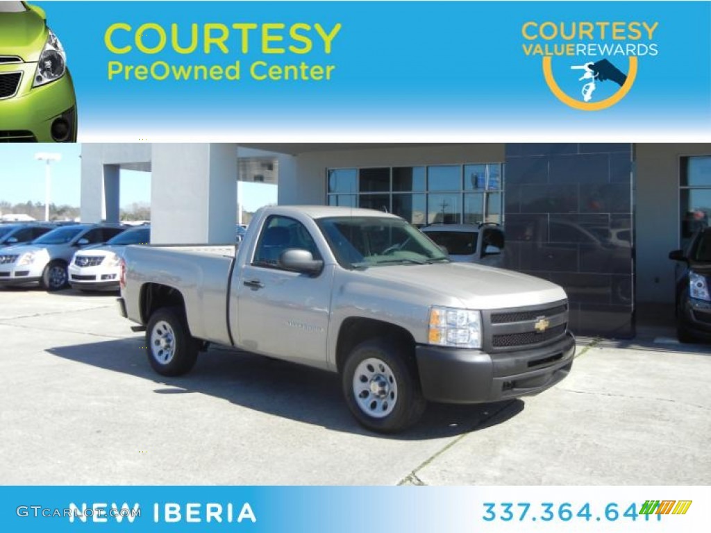 2009 Silverado 1500 Regular Cab - Silver Birch Metallic / Dark Titanium photo #1