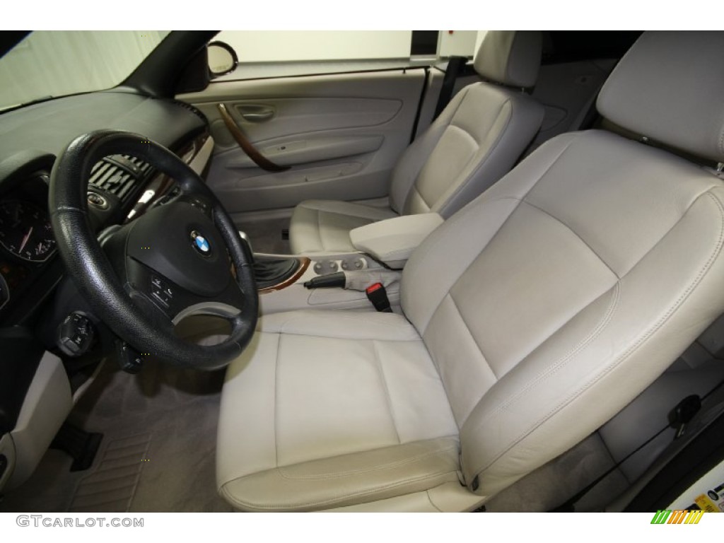 2008 1 Series 128i Convertible - Alpine White / Taupe photo #3