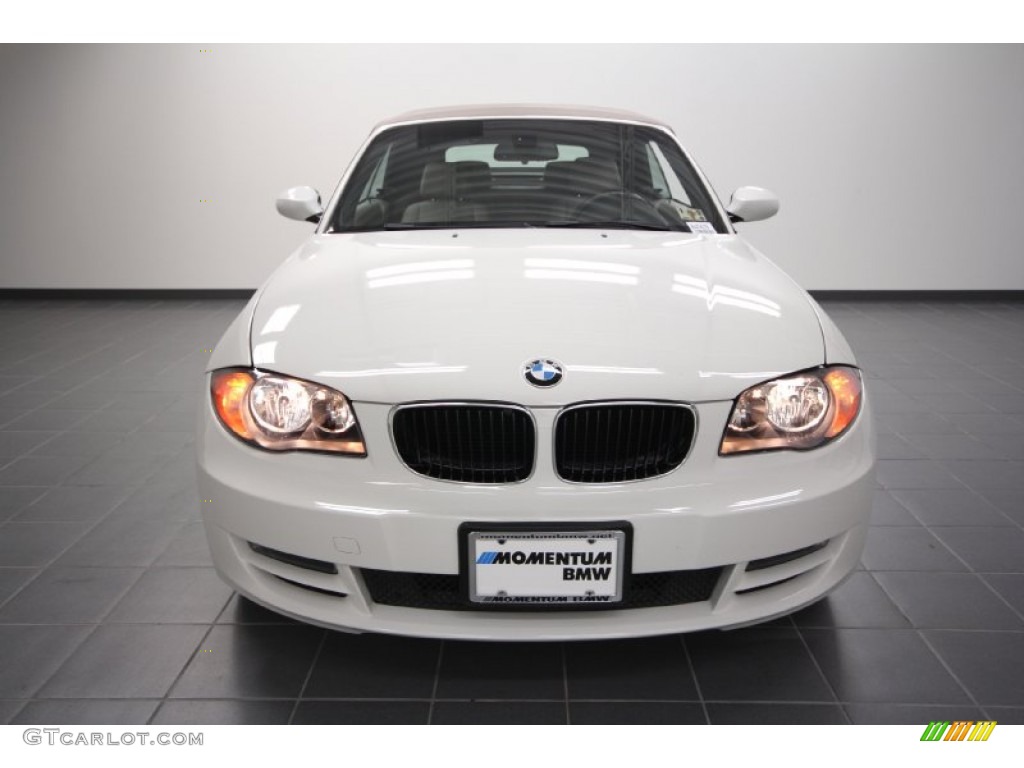 2008 1 Series 128i Convertible - Alpine White / Taupe photo #6
