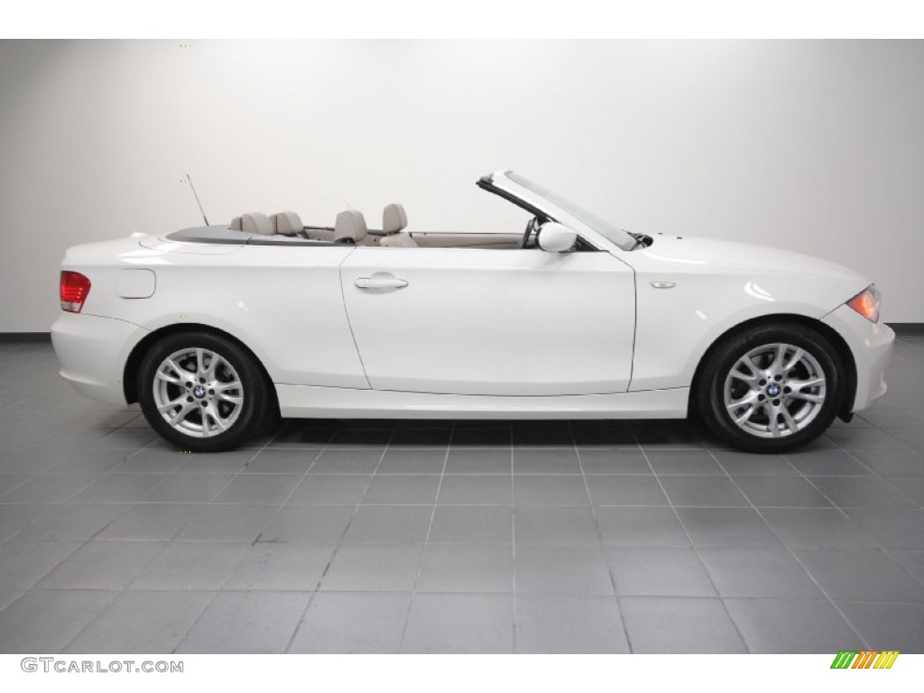 2008 1 Series 128i Convertible - Alpine White / Taupe photo #7