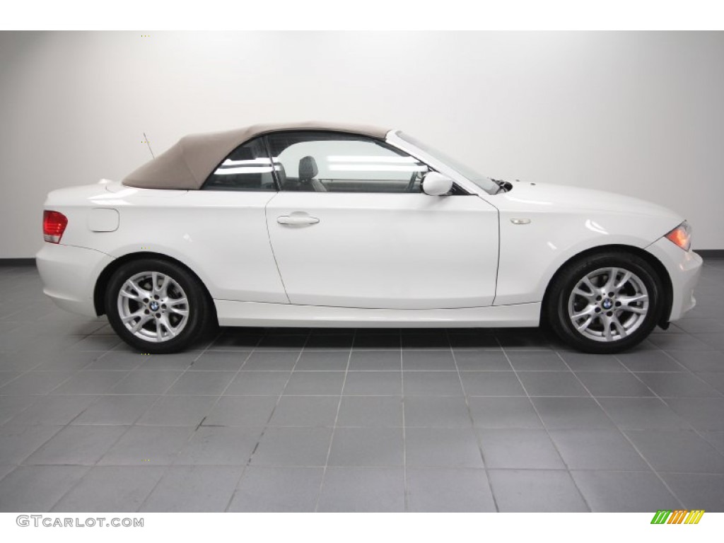 2008 1 Series 128i Convertible - Alpine White / Taupe photo #8