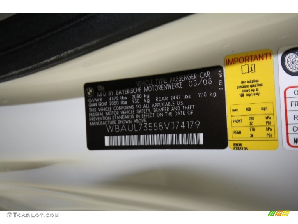 2008 1 Series 128i Convertible - Alpine White / Taupe photo #10