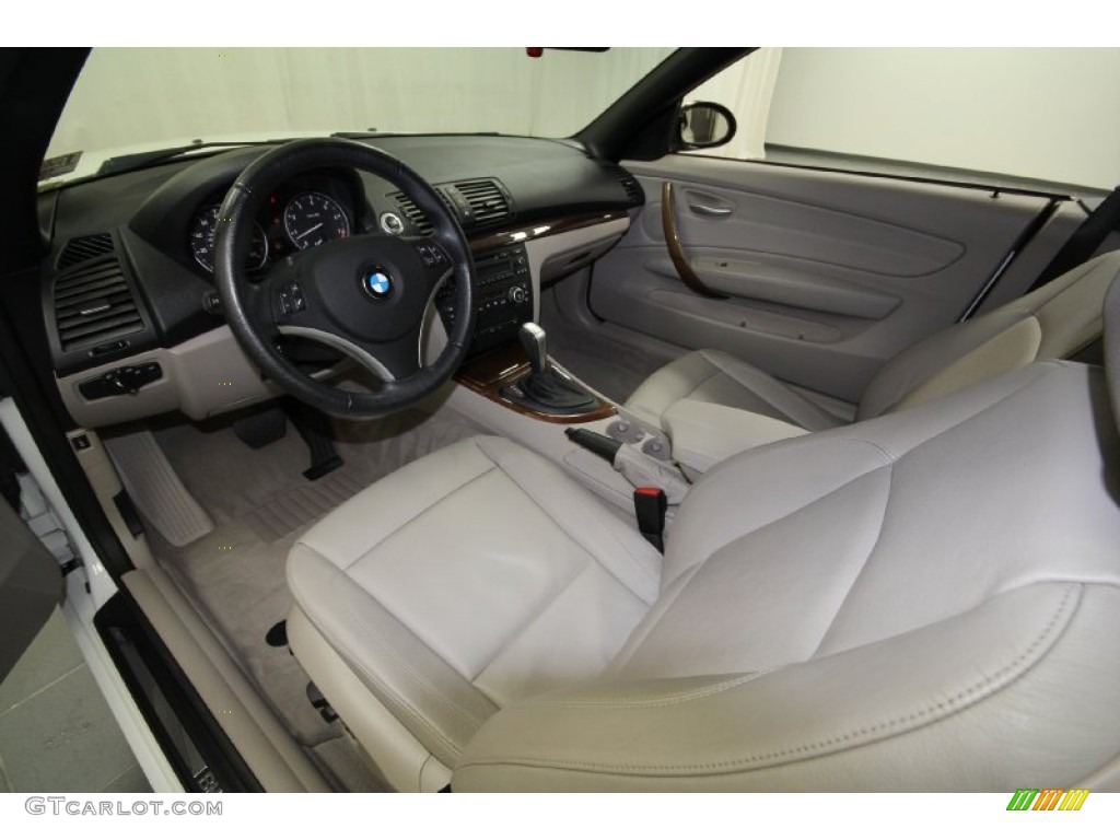 2008 1 Series 128i Convertible - Alpine White / Taupe photo #15