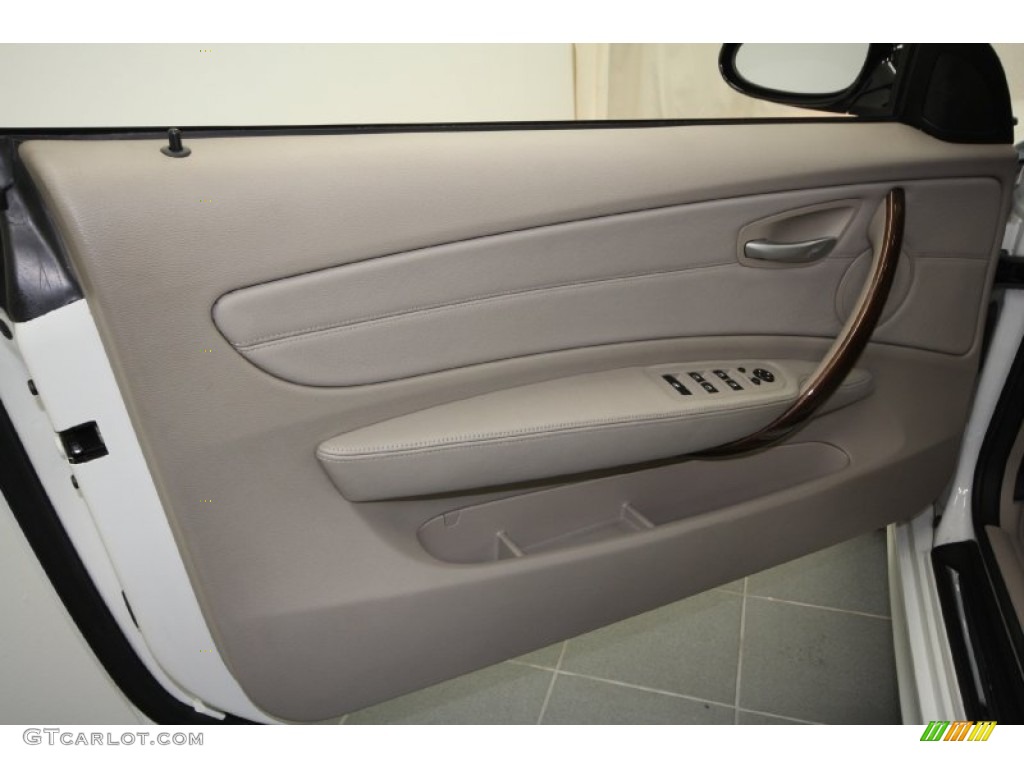 2008 1 Series 128i Convertible - Alpine White / Taupe photo #17