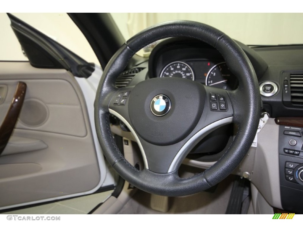 2008 1 Series 128i Convertible - Alpine White / Taupe photo #26