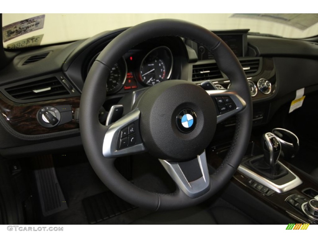 2012 BMW Z4 sDrive35i Black Steering Wheel Photo #60251249