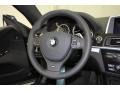 Black Nappa Leather 2012 BMW 6 Series 640i Coupe Steering Wheel