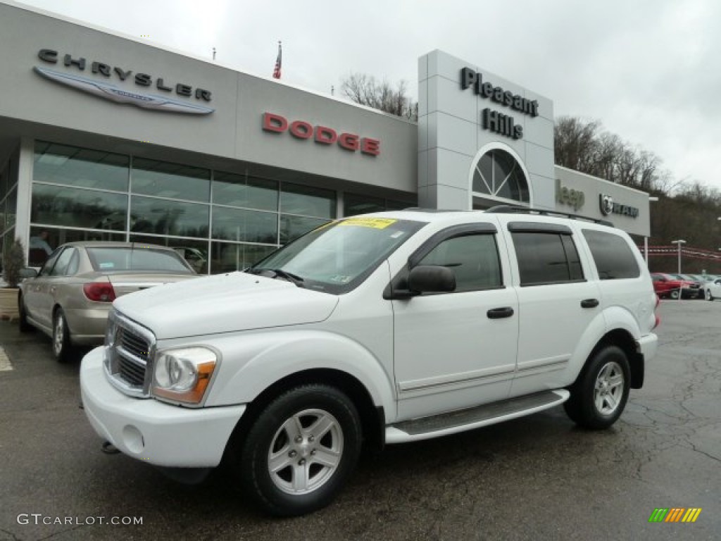 2004 Durango Limited 4x4 - Bright White / Khaki photo #1