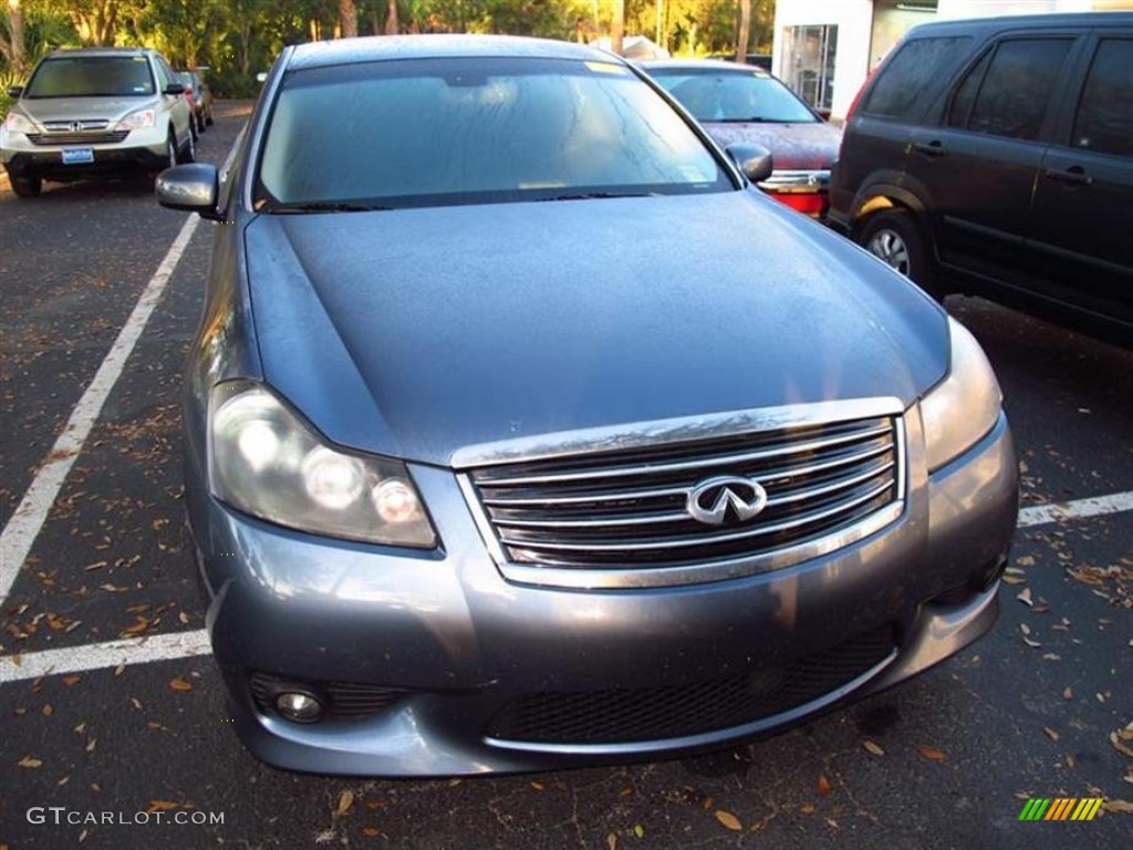 2009 M 35 S Sedan - Slate Blue / Wheat Beige photo #1