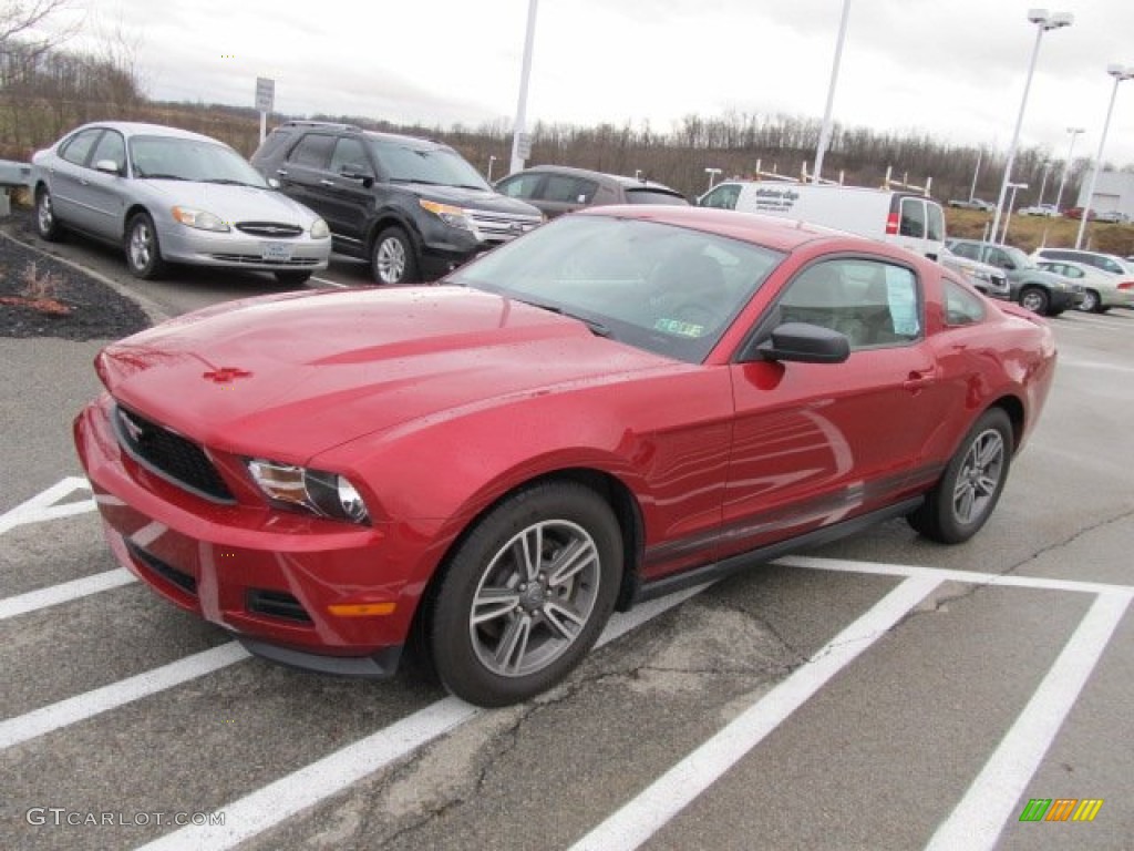 2011 Mustang V6 Premium Coupe - Red Candy Metallic / Stone photo #6