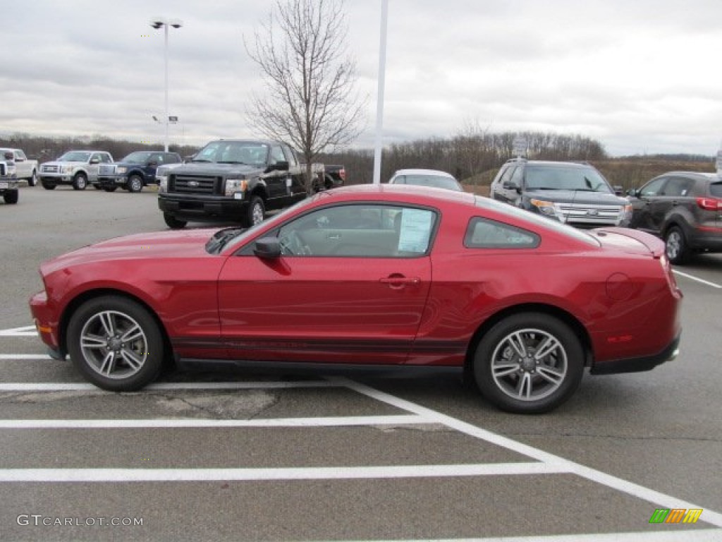 2011 Mustang V6 Premium Coupe - Red Candy Metallic / Stone photo #7