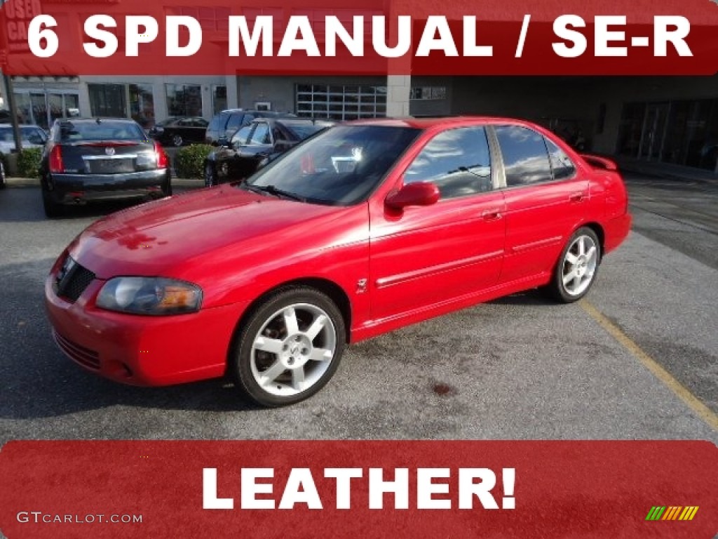 2004 Sentra SE-R Spec V - Aztec Red / SE-R Black/Silver photo #1