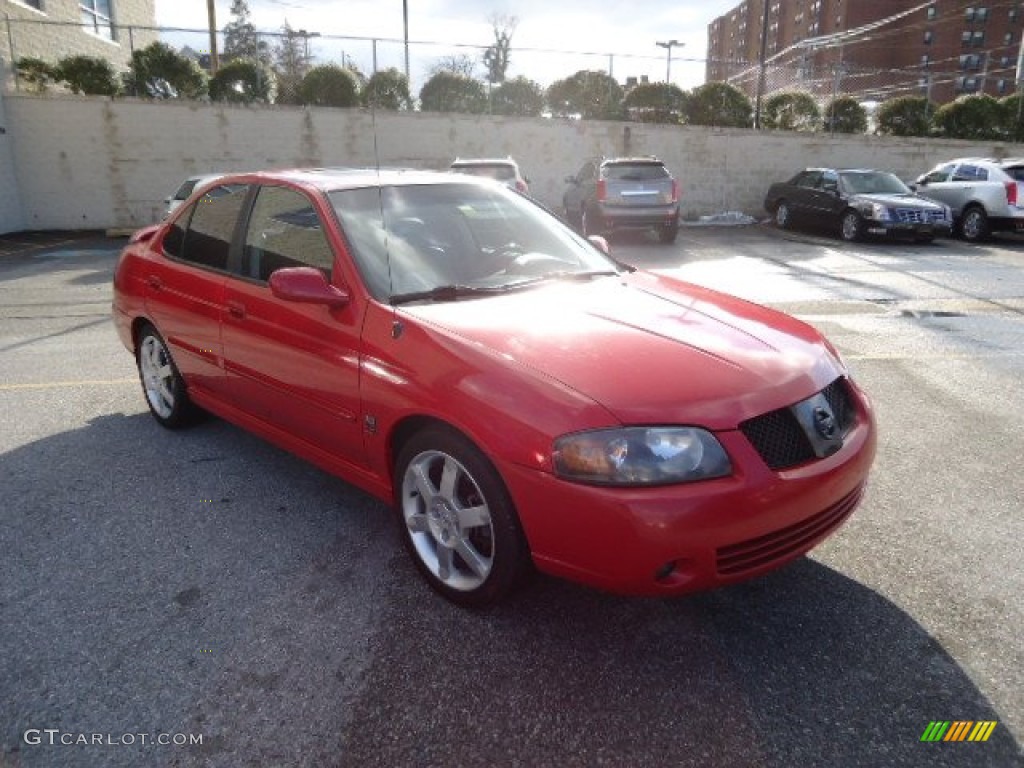2004 Sentra SE-R Spec V - Aztec Red / SE-R Black/Silver photo #4