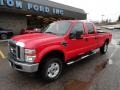 2010 Vermillion Red Ford F250 Super Duty XLT Crew Cab 4x4  photo #8