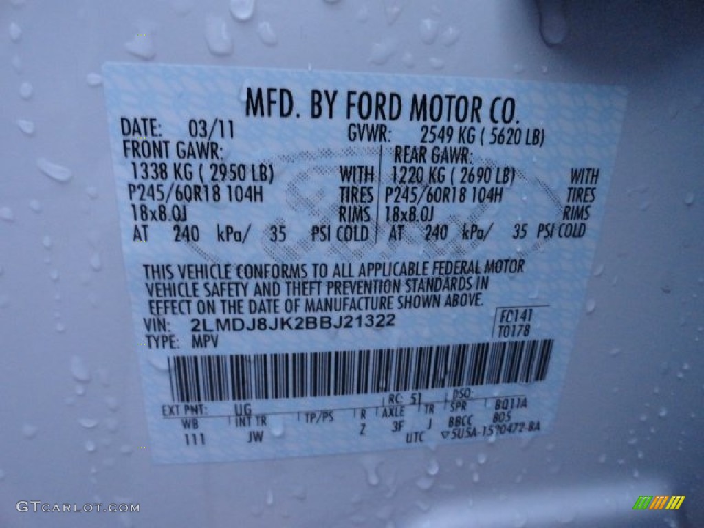 2011 Lincoln MKX AWD Parts Photos