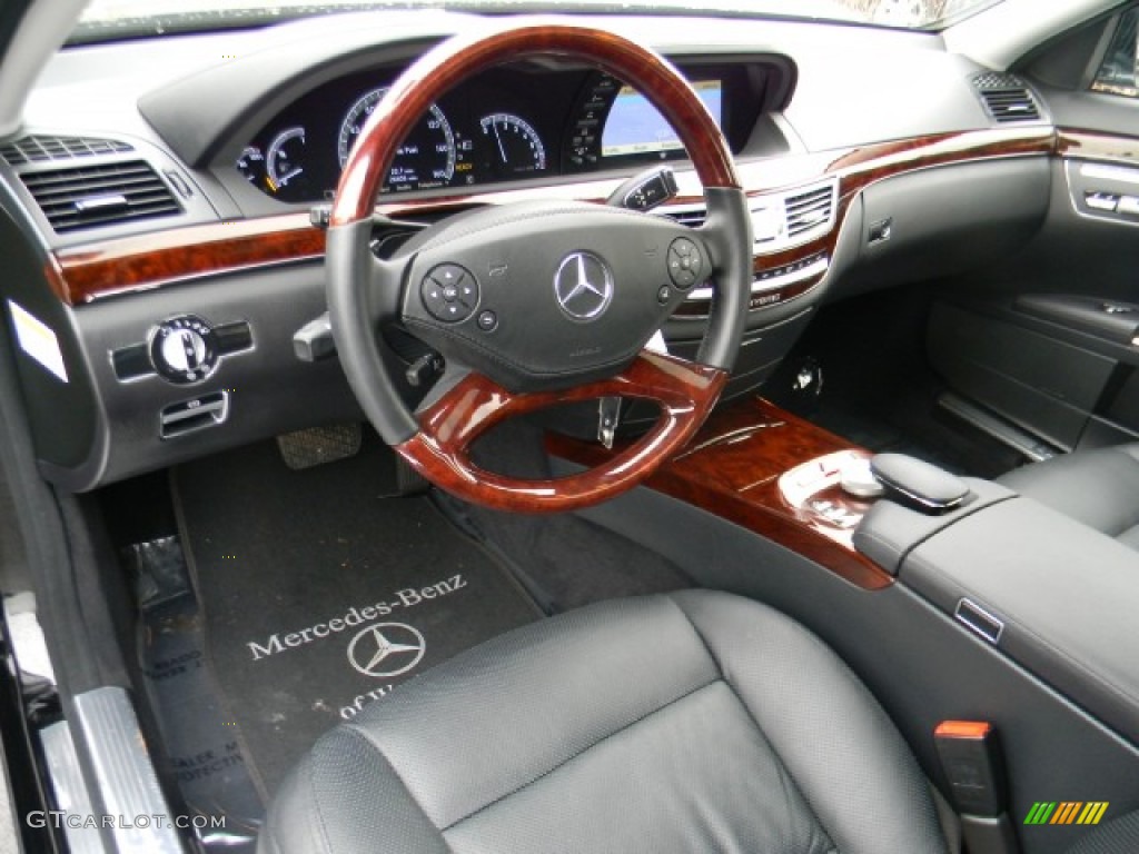 Black Interior 2010 Mercedes-Benz S 400 Hybrid Sedan Photo #60263084