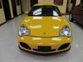 2004 Speed Yellow Porsche 911 Turbo Cabriolet  photo #2