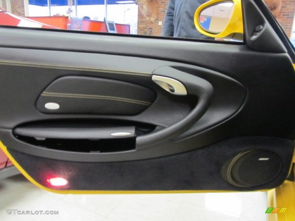 2004 Porsche 911 Turbo Cabriolet Black Door Panel Photo #60263675
